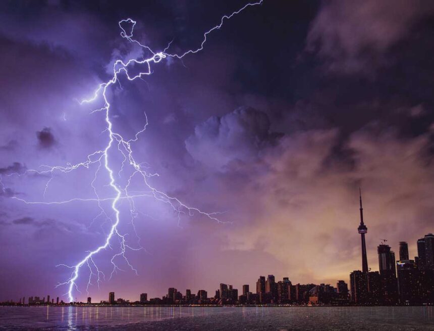 Dramatic footage shows house collapsing due to thunderstorm