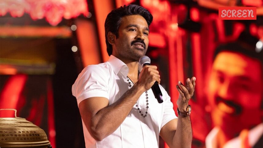 Dhanush turns emotional as child actor’s mother delivers tribute at Idli Kadai pre-release event, watch