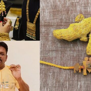 எகிறும் தங்கம் விலை.. மஞ்சள் கொம்பில் தாலி செய்து அசத்திய பொற் கொல்லர்!