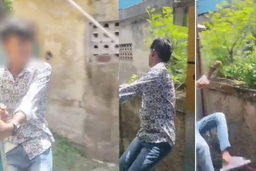 ஓடும் ரயிலில் சாகசம்; மின் கம்பத்தில் மோதி தூக்கியெறியப்பட்ட மாணவன் மருத்துவமனையில் அனுமதி….