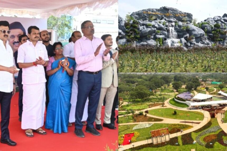 கோவை செம்மொழி பூங்கா : முதல்வர் ஸ்டாலின் திறந்து வைத்தார் கோவை செம்மொழி பூங்கா : முதல்வர் ஸ்டாலின் திறந்து வைத்தார்