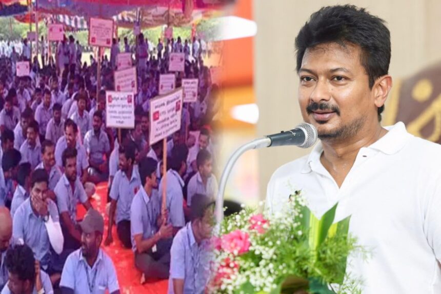 சாம்சங் விவகாரம்: தொழிற்சங்கம் அமைக்க முடியாததற்கு இதுதான் காரணம்? – உதயநிதி பதில்