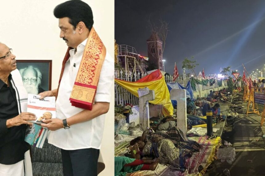 தூய்மைப் பணியாளர்கள் போராட்டம்: சமூகநீதிக் கண்ணோட்டத்தில் அணுக கி.வீரமணி கோரிக்கை