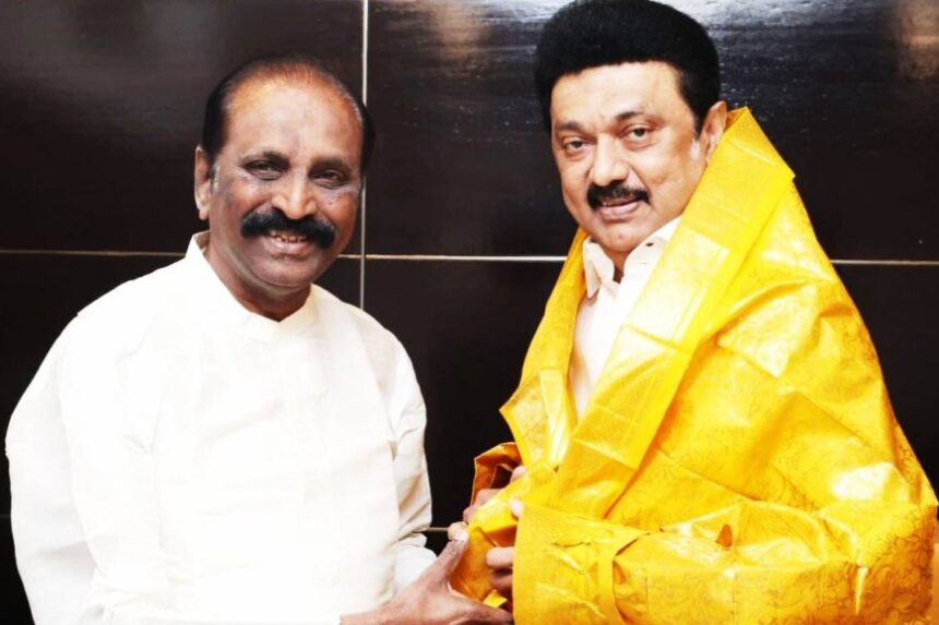 மு.க.ஸ்டாலினுக்கு அழைப்பு விடுத்த வைரமுத்து – காரணம் இதுதான்!