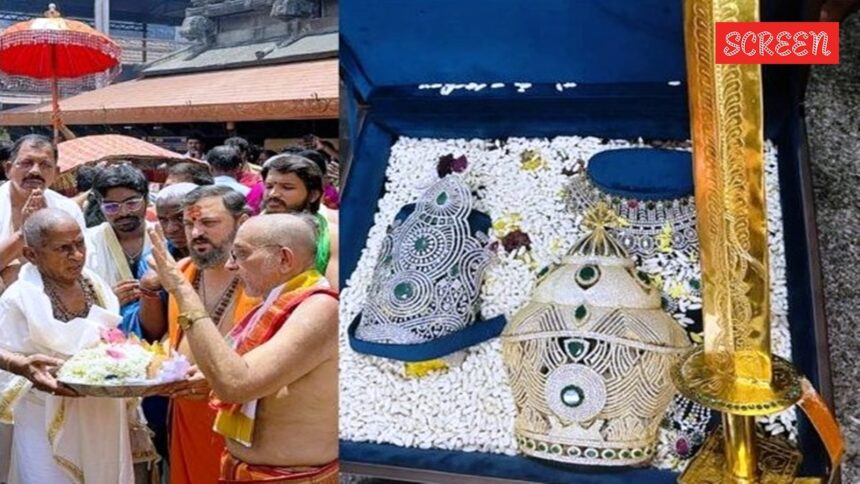 Ilaiyaraaja offers diamond crown and golden sword at Mookambika temple: ‘Whatever I have got in life was a gift from the goddess…’