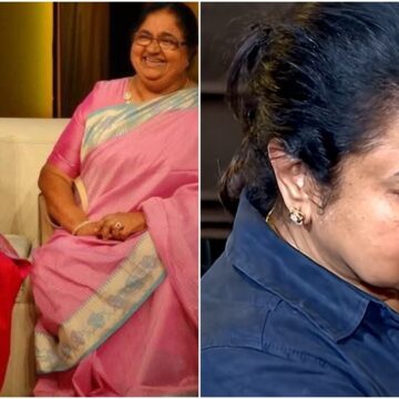 Radhika Sarathkumar, sister Nirosha cry uncontrollably as they bid farewell to mother Geetha Radha. Watch