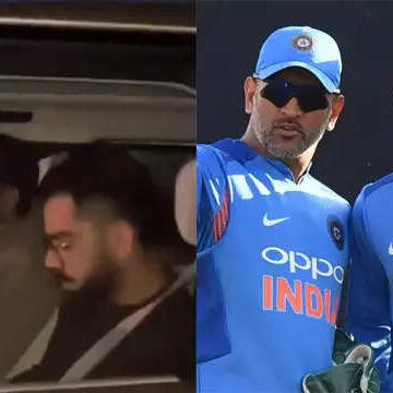 ‘Reunion of the Year’: Dhoni drives Kohli back after dinner in Ranchi – video