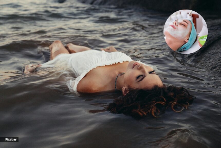 This is what happens to the skin when you float in the mineral-rich Dead Sea