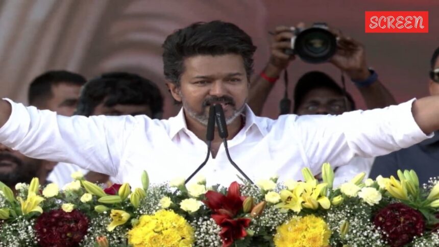 Vijay overwhelmed by followers’ love at TVK rally; parents SA Chandrasekhar and Shoba stand by his side