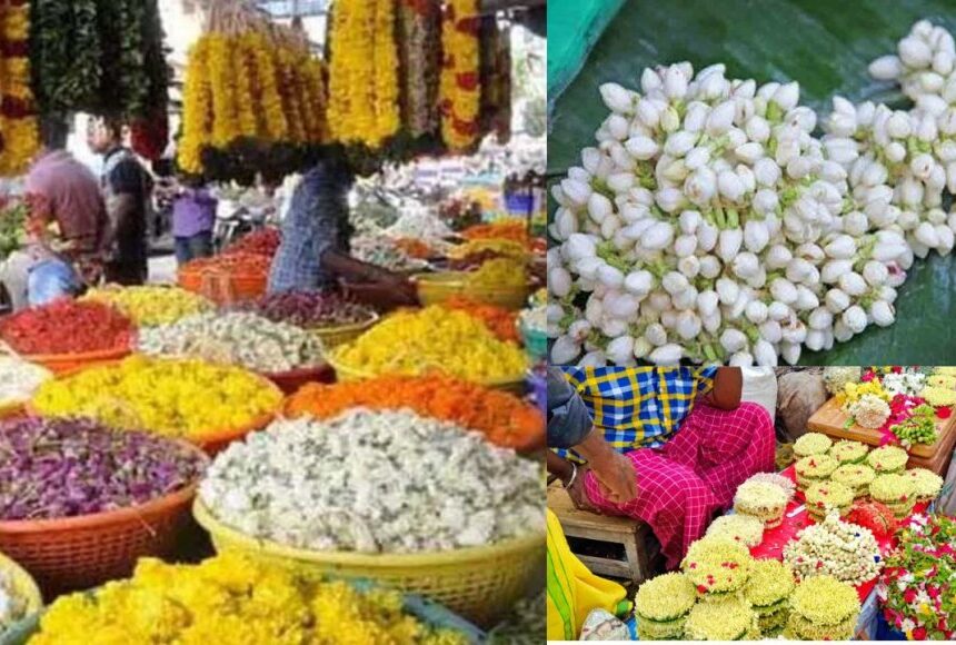 அதிக பனிப் பொழிவு : பூக்களின் விலை கிடுகிடு உயர்வு – மல்லிகை கிலோ 2,000 ரூபாய்க்கு விற்பனை !!!