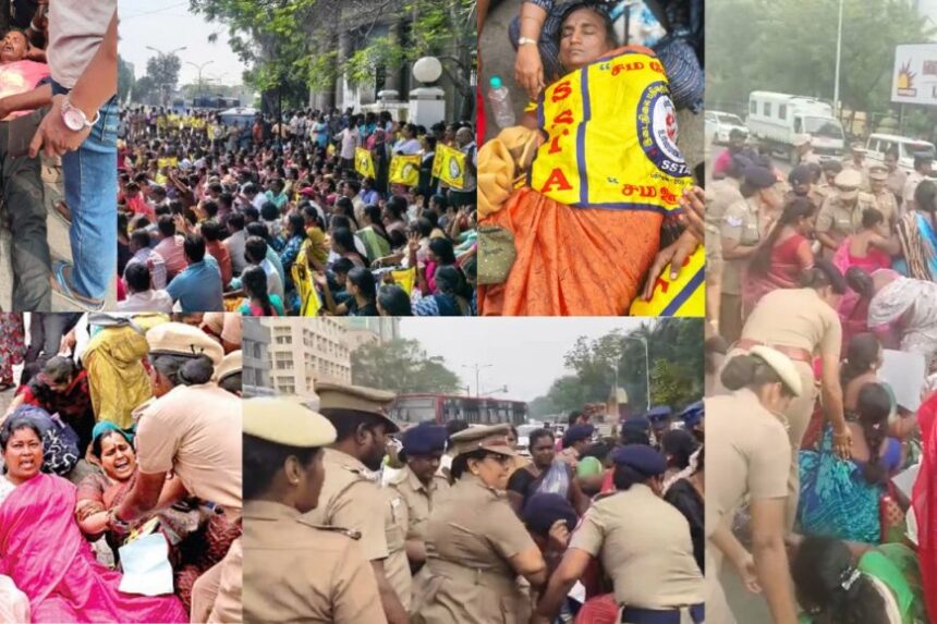 ஆர்ப்பாட்டங்களால் தவிக்கும் தலைநகர் சென்னை: அறிவாலயத்தை முற்றுகையால் பரபரப்பு, போலீஸ் குவிப்பு 