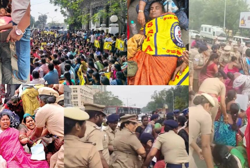 ஆர்ப்பாட்டங்களால் தவிக்கும் தலைநகர் சென்னை: அறிவாலயத்தை முற்றுகையால் பரபரப்பு, போலீஸ் குவிப்பு 