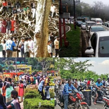 தொடர் விடுமுறை: சுற்றுலா தலங்களுக்கு படையெடுக்கும் மக்களால் போக்குவரத்து நெரிசல் தொடர் விடுமுறை: சுற்றுலா தலங்களுக்கு படையெடுக்கும் மக்களால் போக்குவரத்து நெரிசல்