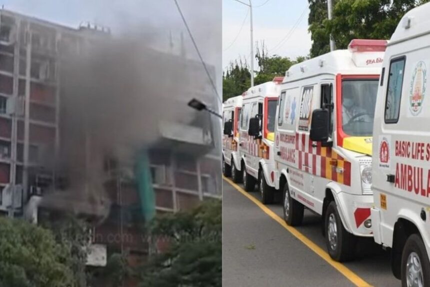 பிஎஸ்என்எல் அலுவலகத்தில் தீ விபத்து: 108 இலவச ஆம்புலன்ஸ் சேவை, மின்வாரிய இணையதளம் முடக்கம்