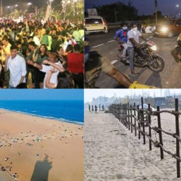 புத்தாண்டு கொண்டாட்டம் சென்னை கடற்கரையில் அனுமதி இல்லை : காவல்துறை கடும் கட்டுப்பாடு 