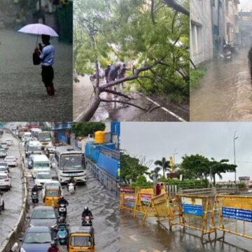 மழை நீடிக்கும் – வானிலை மையம் : சாலைகளில் மழைநீர் தேக்கம்: வீடுகளில் முடங்கிய மக்கள் : இயல்பு வாழ்க்கை பாதிப்பு