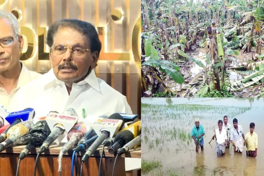 மழையால் பாதிக்கப்பட்ட பயிர்களுக்கு ஹெக்டேருக்கு ரூ.20,000 நிவாரணம் வழங்கப்படும்: தமிழக அரசு அறிவிப்பு
