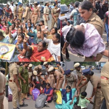 முற்றுகை போராட்டத்தில் ஈடுபட்ட இடைநிலை ஆசிரியர்கள் வலுக்கட்டாயமாக கைது முற்றுகை போராட்டத்தில் ஈடுபட்ட இடைநிலை ஆசிரியர்கள் வலுக்கட்டாயமாக கைது