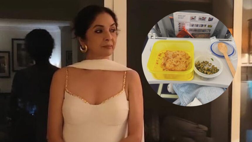 Neena Gupta prefers to carry homemade food on flight, shares ‘today’s plane menu’