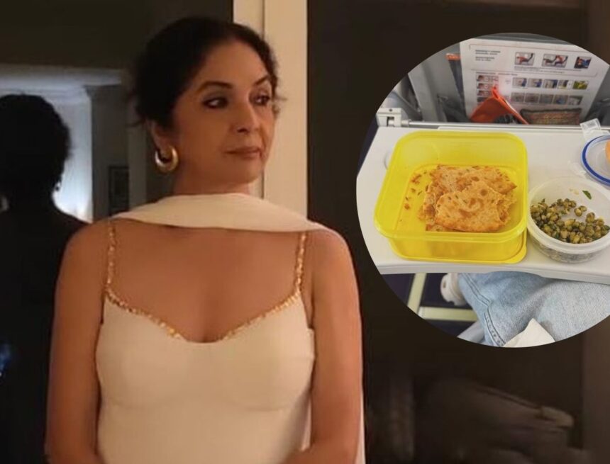 Neena Gupta prefers to carry homemade food on flight, shares ‘today’s plane menu’
