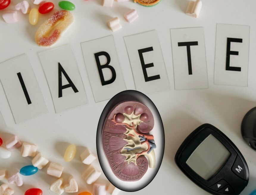 What are the signs of kidney failure in patients with diabetes?