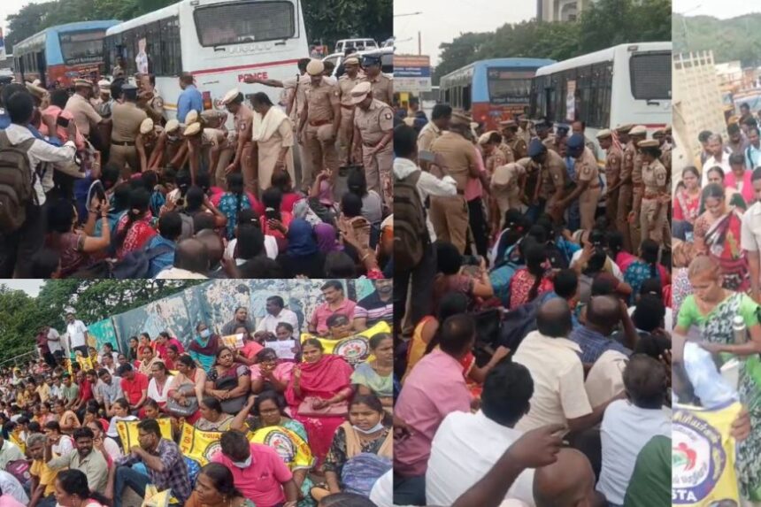 16 வது நாளாக இடை நிலை ஆசிரியர்கள் போராட்டம்; வலுக்கட்டாயமாக கைது செய்த போலீசார் 