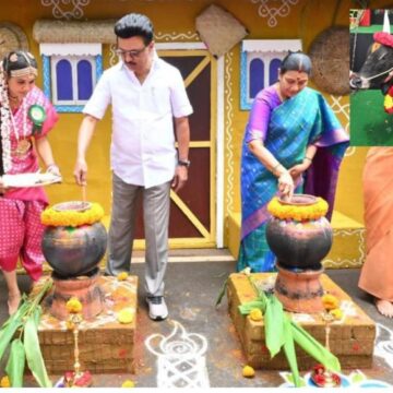 சிலம்பம் சுற்றி, பொங்கல் வைத்து கொளத்தூர் தொகுதியில் ஸ்டாலின் உற்சாகம்