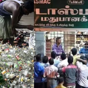 சென்னை குடிகாரர்களுக்கு மகிழ்ச்சி செய்தி: காலி சரக்குபாட்டிலை திருப்பி கொடுத்தல் ரூ.10 கிடைக்கும் 