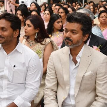 Amid Jana Nayagan row, Vijay shares stage with MK Stalin and YS Jaganmohan Reddy at Chennai wedding Amid Jana Nayagan row, Vijay shares stage with MK Stalin and YS Jaganmohan Reddy at Chennai wedding