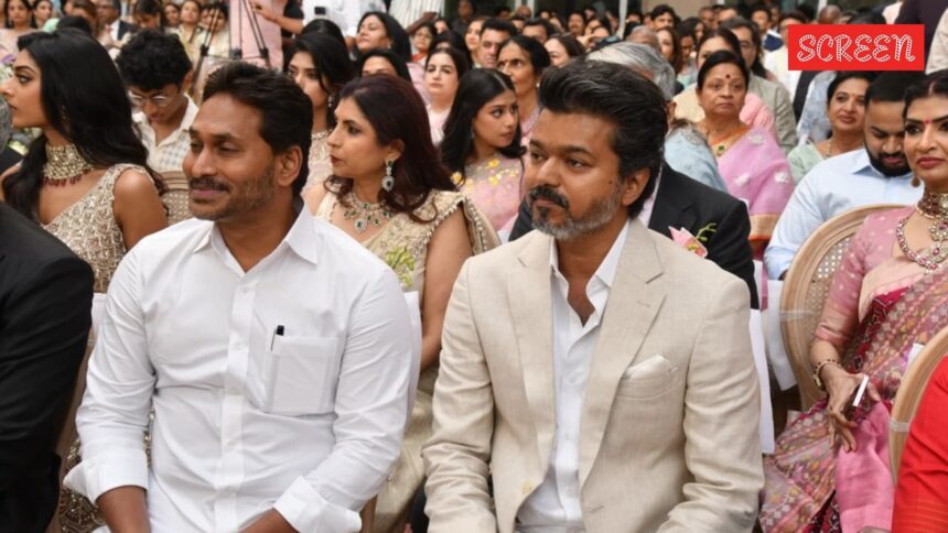 Amid Jana Nayagan row, Vijay shares stage with MK Stalin and YS Jaganmohan Reddy at Chennai wedding Amid Jana Nayagan row, Vijay shares stage with MK Stalin and YS Jaganmohan Reddy at Chennai wedding