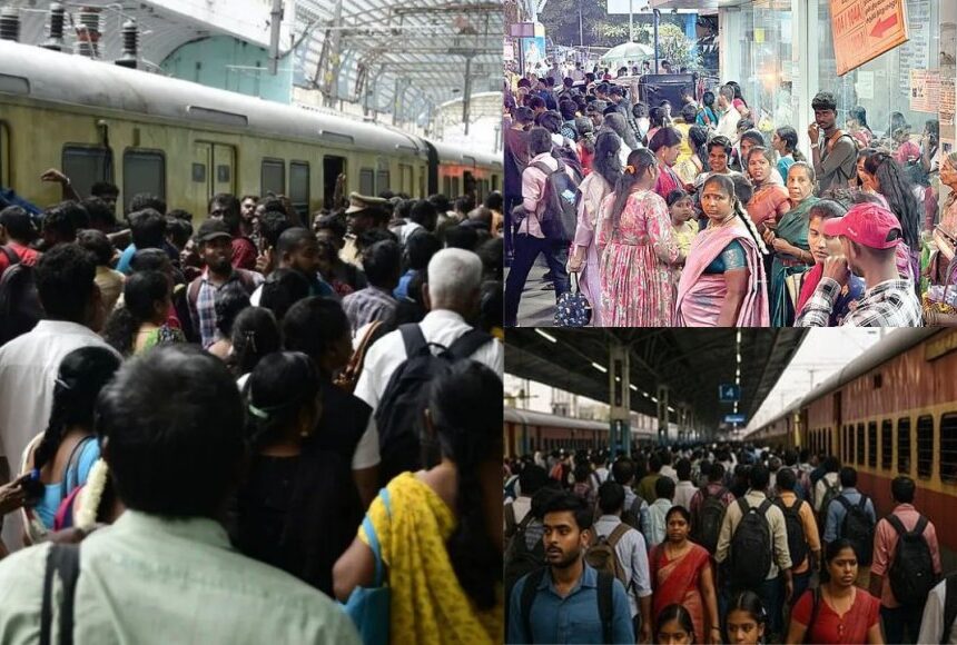 எழும்பூர் புறநகர் ரயில் சேவை மேலும் குறைப்பு: 5-வது நாளாக பயணிகள் கடும் அவதி