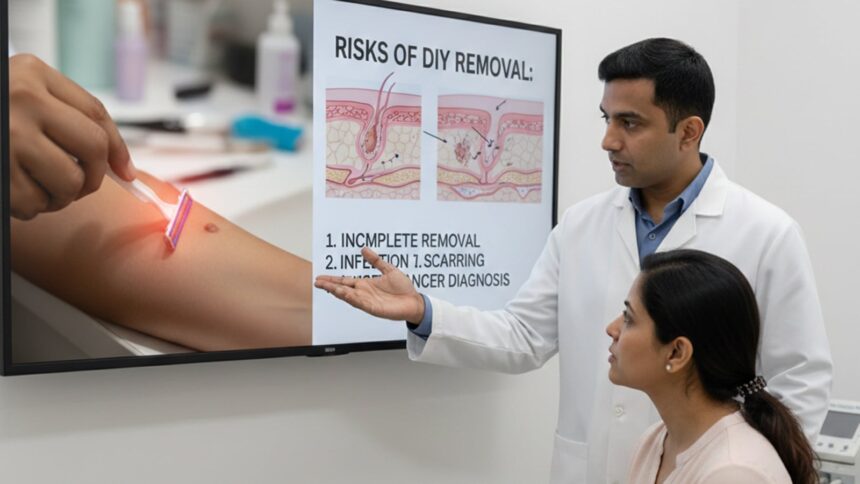 ‘That little bump could be five different things’: Doctor reacts to growing trend of cutting and burning off moles at home, says it is ‘absolutely dangerous’; dermatologist verifies ‘That little bump could be five different things’: Doctor reacts to growing trend of cutting and burning off moles at home, says it is ‘absolutely dangerous’; dermatologist verifies