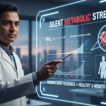 ‘What are the normal, prediabetic, and diabetic ranges for HbA1c, and how do they relate to daily blood sugar levels?’