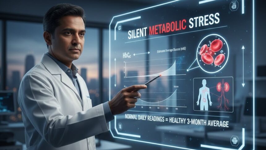 ‘What are the normal, prediabetic, and diabetic ranges for HbA1c, and how do they relate to daily blood sugar levels?’ ‘What are the normal, prediabetic, and diabetic ranges for HbA1c, and how do they relate to daily blood sugar levels?’