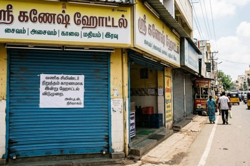 சிலிண்டர் விநியோகம் நிறுத்தம் : பெங்களூரை தொடர்ந்து தென்மாவட்டங்களில் ஹோட்டல்கள் மூடல்?