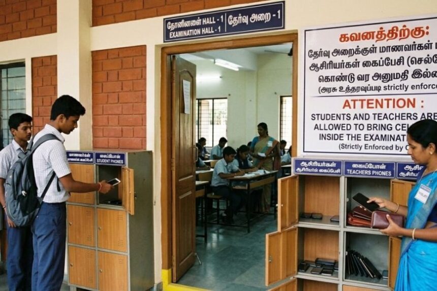 “ஸ்டூடண்ட் மட்டுமல்ல இனி டீச்சர்” செல்போன் கொண்டு  வர தடை.! அரசு தேர்வுகள் இயக்ககம் அறிவிப்பு !