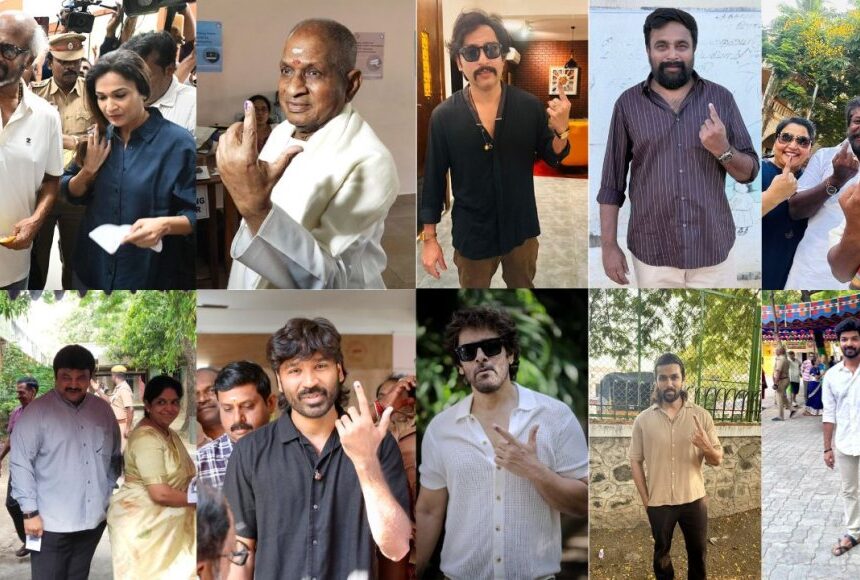 திரை நட்சத்திரங்களால் களைகாட்டிய வாக்குசாவடி மையங்கள் :  காலையிலேயே வாக்களித்த அஜித், ரஜினி, சிவகார்த்திகேயன்!