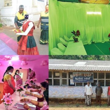 விதவிதமாய் வித்தியாசமாய் :  வாக்காளர்களை கவர்ந்த வாக்குசாவடி மையங்கள் 