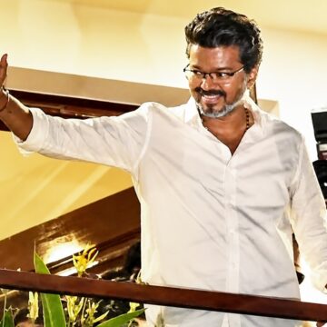 As TVK eyes win in 100+ seats, Vijay stops by his parents’ home in Chennai, waves to fans As TVK eyes win in 100+ seats, Vijay stops by his parents’ home in Chennai, waves to fans