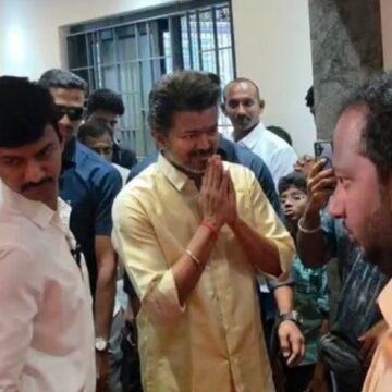 CM Vijay swaps signature suit for traditional veshti at manager’s housewarming