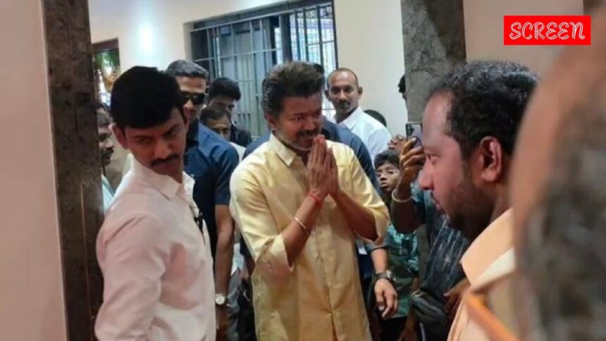 CM Vijay swaps signature suit for traditional veshti at manager’s housewarming