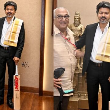 Tamil Nadu CM Vijay flaunts cricket bat signed by Virat Kohli. See pics 
