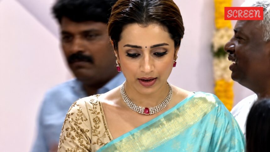 Trisha attends Vijay’s swearing in ceremony, watch video