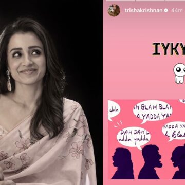 Trisha shares cryptic post as Vijay’s TVK hits winning 118 mark in Tamil Nadu: ‘IYKYK’