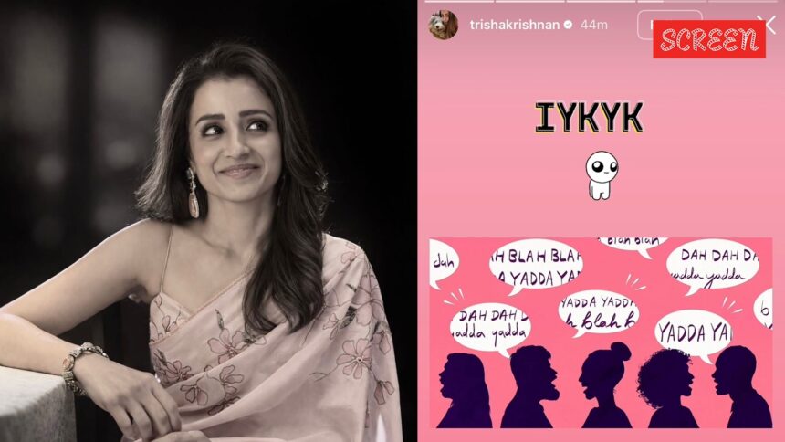 Trisha shares cryptic post as Vijay’s TVK hits winning 118 mark in Tamil Nadu: ‘IYKYK’