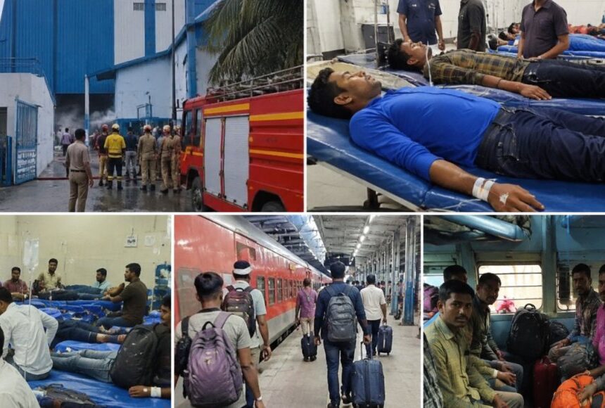 அம்மோனியா வாயு கசிவு: சிகிச்சை முடிந்த 62 தொழிலாளர்கள் ஒடிசாவுக்கு அனுப்பி வைப்பு