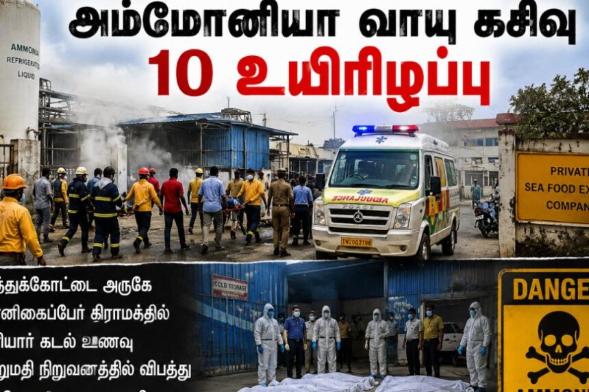 அம்மோனியா வாயு கசிவு: பலி எண்ணிக்கை 10 ஆக உயர்வு!