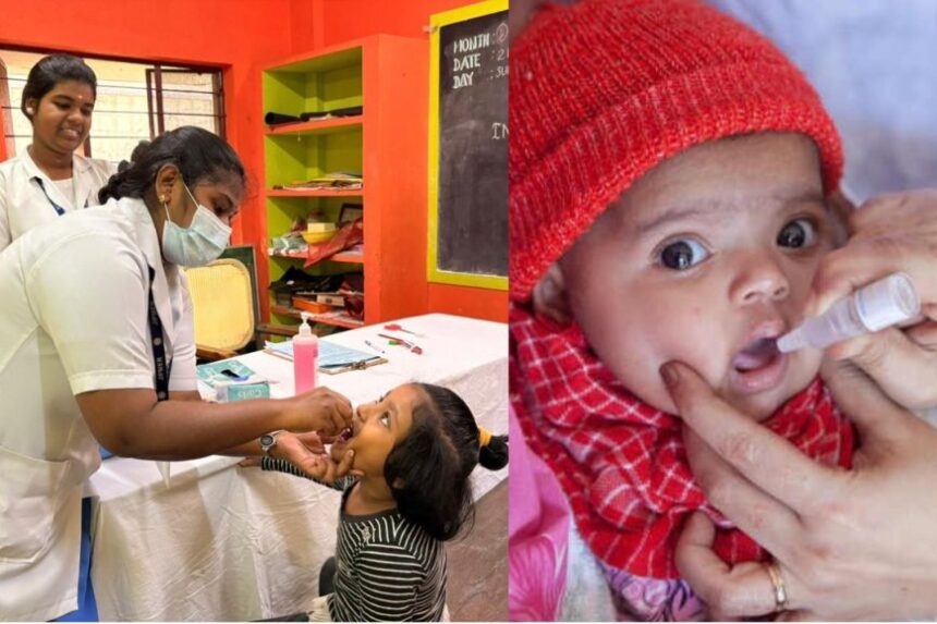 தமிழகம் முழுவதும் நாளை 43,051 மையங்களில் போலியோ சொட்டு மருந்து முகாம்