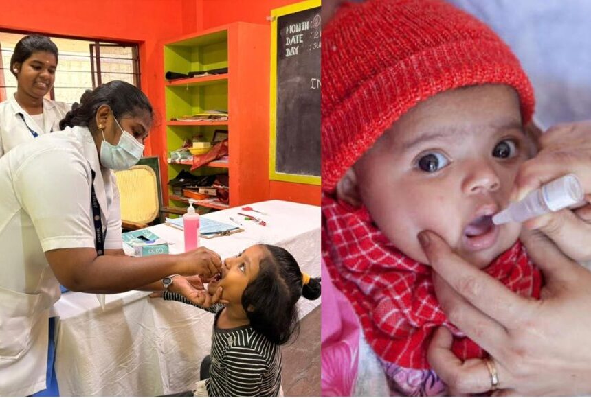 தமிழகம் முழுவதும் நாளை 43,051 மையங்களில் போலியோ சொட்டு மருந்து முகாம்