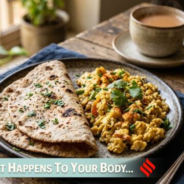 What happens to your body when you eat jowar roti and scrambled eggs twice a day?